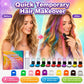 📢📢50 % DE RÉDUCTION !! ⏰ Kit Craies Capillaires – 12 Couleurs Éclatantes, Lavable & Applicateur Facile pour Fêtes & Photos.