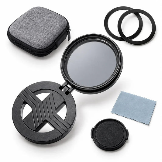Kit de filtres magnétiques de 52 mm pour appareils photo de téléphone avec support pliable – 13 types de filtres différents