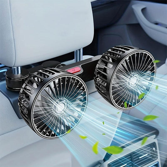 🌬️ Ventilateur multifonctionnel pour les sièges arrière – 3 niveaux de vitesse, fonctionnement silencieux et installation flexible sur les appuie-tête, idéal pour les voitures, les SUV et les camping-cars 🛣️