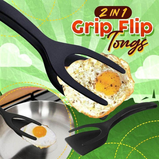 🍳✨ Quelle bonne affaire ! Pince-Spatule 2 en 1 pour Cuisine – Embouts en Silicone Alimentaire, Antiadhésif, Résistant à la Chaleur, Poignée Longue Confy ✨