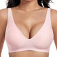 🌸💕Soutiens-gorge sans fil confortables en gelée pour femmes – Bralettes push-up sans couture, soutiens-gorge profonds en V pour tous les jours