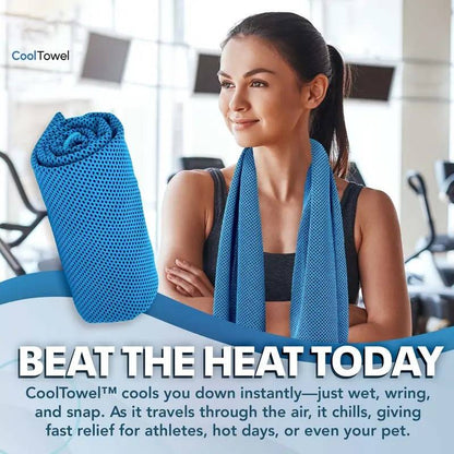 🔥Offre spéciale été ! 1 acheté = 1 offert !⚡Plus de 50 000 vendus !❄️Serviette rafraîchissante anti-transpiration à utiliser partout et à tout moment ! Réutilisable, douce, absorbante et rafraîchissante.