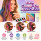 📢📢50 % DE RÉDUCTION !! ⏰ Kit Craies Capillaires – 12 Couleurs Éclatantes, Lavable & Applicateur Facile pour Fêtes & Photos.