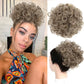 Chignon court bouclé avec cordon de serrage élastique