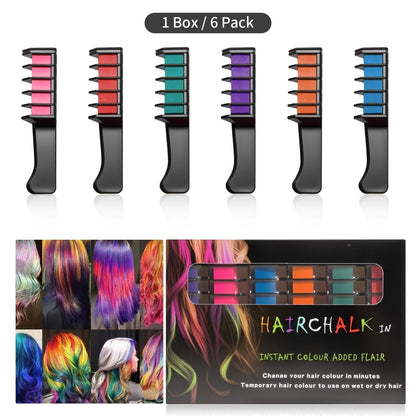 🎅 PRÉVENTE DE NOËL : 50% DE RÉDUCTION ✨ Craie Colorante Temporaire pour Cheveux – 10 Couleurs, Sans Danger & Part au Shampooing ✨