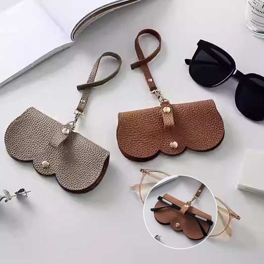 🌸🎁1 acheté, 1 offert (2 pièces)🕶️✨ Étui souple en cuir pour lunettes de soleil ! Protégez vos lunettes avec élégance et style – idéal pour le quotidien et les voyages ! 🧳🛡️💖