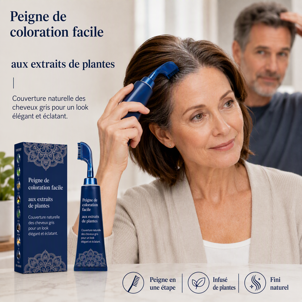 🌿✨ 50 % DE RÉDUCTION EN CE MOMENT ! !✨🌿 Peigne pour coloration naturelle des cheveux, à utiliser chez soi