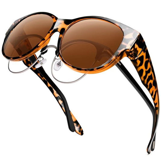 💎🕶️💜 PROMO -50% ! Lunettes de Soleil Oversize Œil de Chat 2026 – Polarées UV400, Portables sur Lunettes de Vue (Multicouleurs)