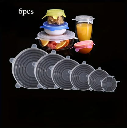 🎁🔥 Dernier jour de vente : -50 % DE RÉDUCTION 🔥 Couvercles en silicone Adpartner pour conservation des aliments (lot de 6)