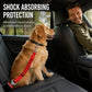 🐶🚗 Ceinture de sécurité réfléchissante et élastique pour animaux de compagnie – Système de retenue réglable pour voiture avec amortisseur de chocs