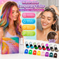 📢📢50 % DE RÉDUCTION !! ⏰ Kit Craies Capillaires – 12 Couleurs Éclatantes, Lavable & Applicateur Facile pour Fêtes & Photos.