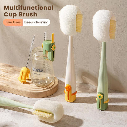 🏆 50 % DE RÉDUCTION EN CE MOMENT ! 🧽 Brosse Nettoyante 5-en-1 pour Bouteilles – Multifonctionnelle, Idéale pour Couvercles & Ustensiles de Cuisine ✨