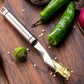 Outil en acier inoxydable pour retirer les graines et le cœur des piments