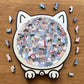 🌈HOT SALE⌛ 50 % de réduction🐱Puzzle en bois représentant un chat aux couleurs Morandi, 135 pièces🎁