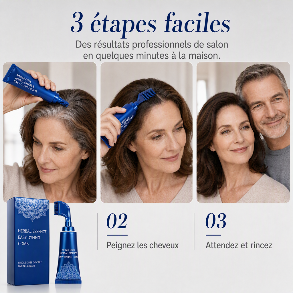 🌿✨ 50 % DE RÉDUCTION EN CE MOMENT ! !✨🌿 Peigne pour coloration naturelle des cheveux, à utiliser chez soi
