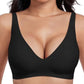 🌸💕Soutiens-gorge sans fil confortables en gelée pour femmes – Bralettes push-up sans couture, soutiens-gorge profonds en V pour tous les jours