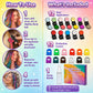 📢📢50 % DE RÉDUCTION !! ⏰ Kit Craies Capillaires – 12 Couleurs Éclatantes, Lavable & Applicateur Facile pour Fêtes & Photos.
