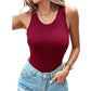 🔥 50% Rabatt!👚Geripptes Tanktop mit integriertem BH für Frauen
