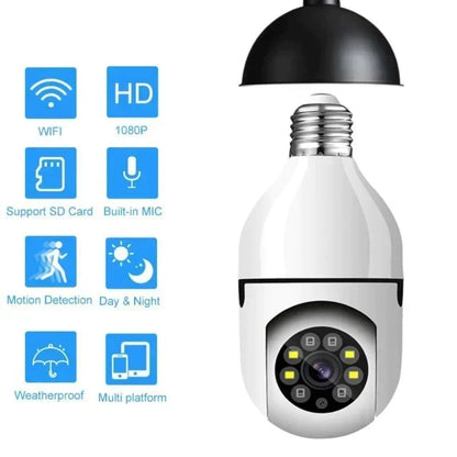 💡【Ampoule WiFi sans fil avec caméra】— Éteinte, c'est une ampoule ; allumée, c'est votre garde du corps personnel — un gardien caché dans la lumière ! 🔒✨