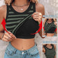 🔥 50% Rabatt!👚Geripptes Tanktop mit integriertem BH für Frauen