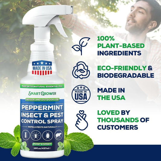 👍Offre exceptionnelle : 2 achetés, 1 offert🗑️Spray anti-insectes et anti-nuisibles à l'huile essentielle de menthe poivrée naturelle – Puissance maximale – Formule au parfum doux pour la maison et le jardin