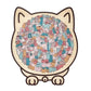 🌈HOT SALE⌛ 50 % de réduction🐱Puzzle en bois représentant un chat aux couleurs Morandi, 135 pièces🎁