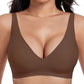 🌸💕Soutiens-gorge sans fil confortables en gelée pour femmes – Bralettes push-up sans couture, soutiens-gorge profonds en V pour tous les jours