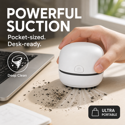 🧹 50 % DE RÉDUCTION EN CE MOMENT ! Mini-aspirateur de bureau portable – compact, puissant et polyvalent – idéal pour le clavier, la voiture et le bureau 💻✨