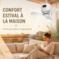 🏭 Direct usine 🚀 Livraison à domicile💨Ventilateur de plafond portable 2-en-1 (avec éclairage LED)