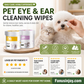 ✨️Surprise : 50 % de réduction ! 🐈🐕 Il est important de veiller à la propreté de votre compagnon à quatre pattes ! Lingettes nettoyantes naturelles à base de plantes pour les yeux et les oreilles de votre animal