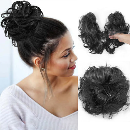 🎉 Promo –50% ! 💇 Postiche Chignon Flou Volumineux – Peigne à Pinces Invisible, Fibre Thermorésistante, Volume en un Geste ✨