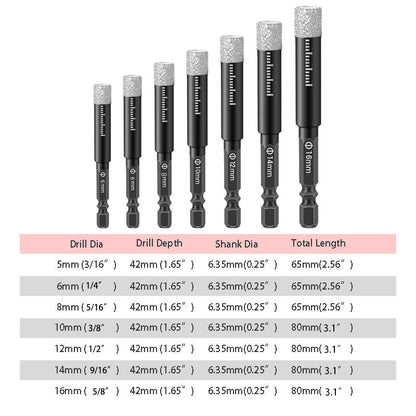 🎁Durée limitée 50 % de réduction✨Forets à Queue Hexagonale pour Marbre / Carrelage / Pierre🔧