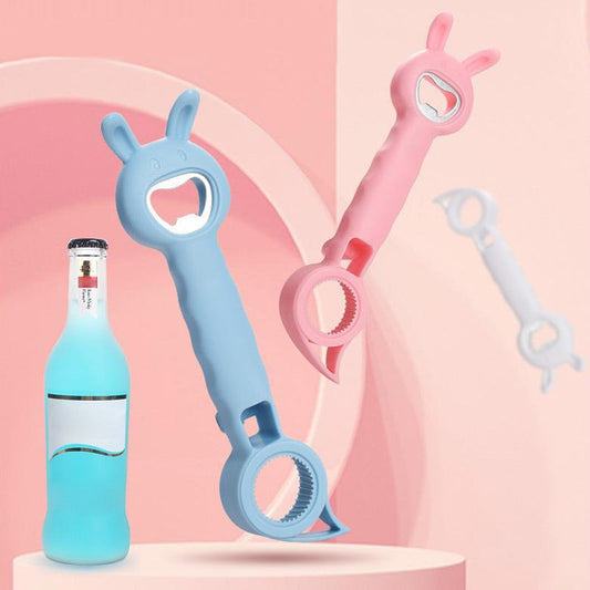 🥫✨ Ouvre-bouteilles et ouvre-bocaux multifonctions 4 en 1 – Outil d'ouverture de cuisine facile à prendre en main