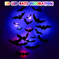 🦇50 % DE RÉDUCTION POUR UNE DURÉE LIMITÉE ! ⏰Décoration murale LED chauve-souris 3D pour Halloween 🦇