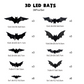🦇50 % DE RÉDUCTION POUR UNE DURÉE LIMITÉE ! ⏰Décoration murale LED chauve-souris 3D pour Halloween 🦇