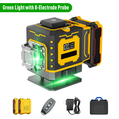 Niveau laser haute technologie ⚡ Faisceau à fréquence variable sans diffusion 🎯 Réglage tactile pour des lignes plus épaisses, commande à distance, écran lumineux – un indispensable sur les chantiers 🛠️