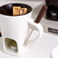 🧆🍫 Bol à fondue au chocolat en céramique – Un pur délice, résistant et durable ✨ Idéal pour les soirées conviviales 🍓 Pratique et facile à nettoyer.