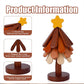 🌳 Dessous de Plat en Bois Forme Arbre - Étoile ou Pomme, Bois Naturel - Protection contre la Chaleur, Objet Décoratif Élégant