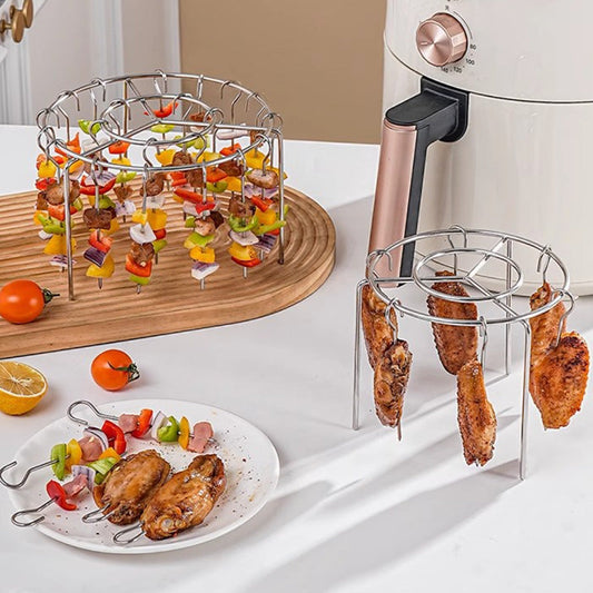 🍟 50% DE RÉDUCTION 🔥 Grilles de cuisson inox 316 pour friteuse à air – Multi-niveaux, antiadhésives & faciles à nettoyer – Compatibles avec la plupart des modèles ✨🍗