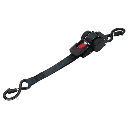 🔒🚚 50 % DE RÉDUCTION ! Sangle d'arrimage rétractable automatique à cliquet – rétraction automatique, tension par cliquet, double crochet. Charge maximale de 640 kg, sangle en polyester. Sécurisez facilement votre chargement ! 🛡️💪