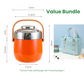 🥤 60% DE RÉDUCTION ! 🍱 Bocal Alimentaire Isotherme 1,5L en Acier Inoxydable – Garde Chaud/Froid 12h, Sans BPA & Couvercle-Bol Pratique 🍵
