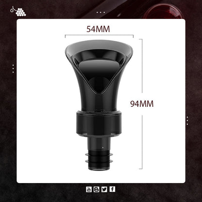 🍷🧪 Bouchon verseur 2-en-1 pour vin – Silicone + acrylique, pompe à vide et obturateur, préserve fraîcheur et arôme jusqu’à 10 jours, compatible avec toutes les bouteilles, le gardien de vos grands crus entamés 🛡️💨