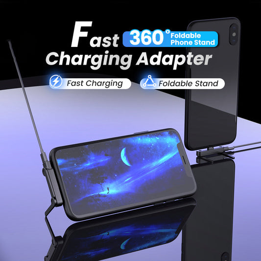 ⏰🔥OFFRE LIMITÉE : 50 % DE RÉDUCTION ! 🔋 Adaptateur de recharge rapide avec support pour téléphone pivotant à 360° – Mains libres, compatibilité universelle et design compact 📱⚡✨