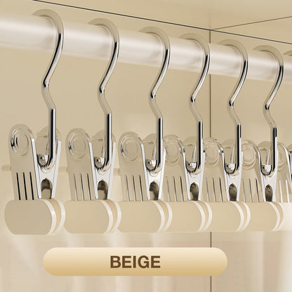 👔🧺 Cintres Séchoir Multifonction avec Pinces – Puissantes, Revêtement Caoutchouc Antidérapant & Acier Inoxydable Durable (Idéal Machine à Laver & Rangement)