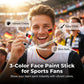 Bâton de maquillage pour le visage aux couleurs du drapeau national, pour les fans de sport
