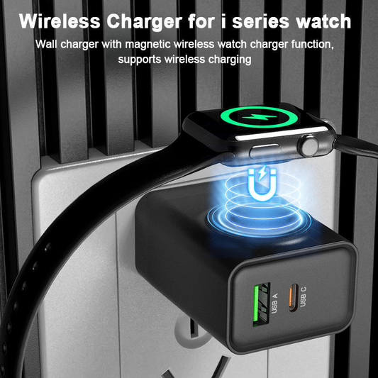 Chargeur mural sans fil 3-en-1 pour montre