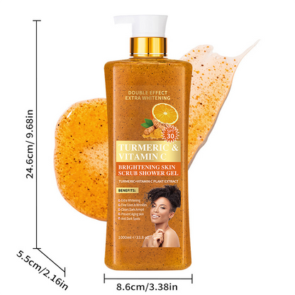 Gel Douche Gommant Éclaircissant au Curcuma & Vitamine C