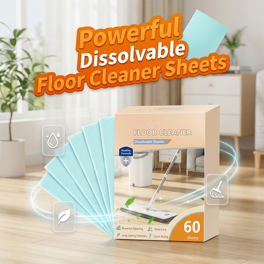 🥳 PROMO 2026 🥳 💞 50 000+ VENDUES ! 💧✨ -50 % ! Feuilles nettoyantes solubles pour sols – Dissolution instantanée, zéro résidu. Convient à tous les sols durs. 60 feuilles, rangement facile. 🧹🏠
