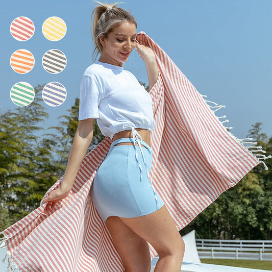 Serviette de plage avec sac à do