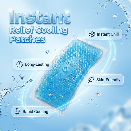 ❄️ Patchs rafraîchissants instantanés – Rafraîchissez-vous instantanément, restez au frais pendant des heures ! 🧊😎 Soulagement rapide de la fièvre, récupération après l'effort et confort estival – il suffit de peler, coller et ressentir le froid. 🌞💙